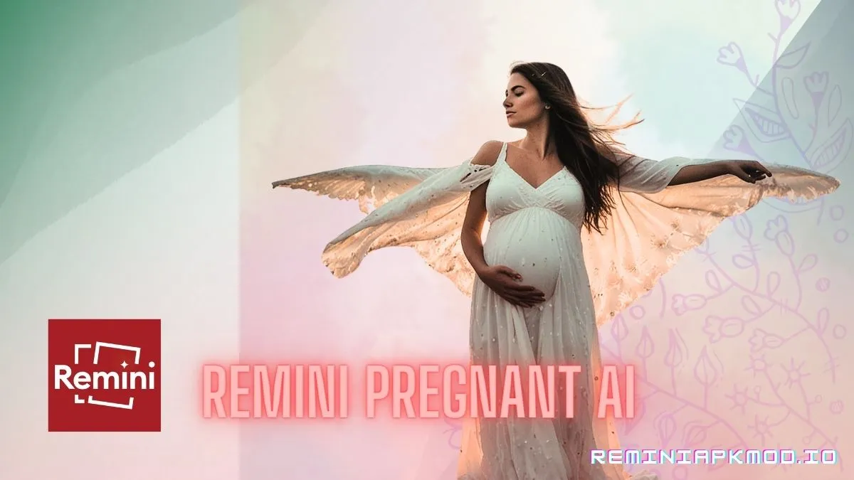 Ai Pregnancy filter of remini applied on a women's body.