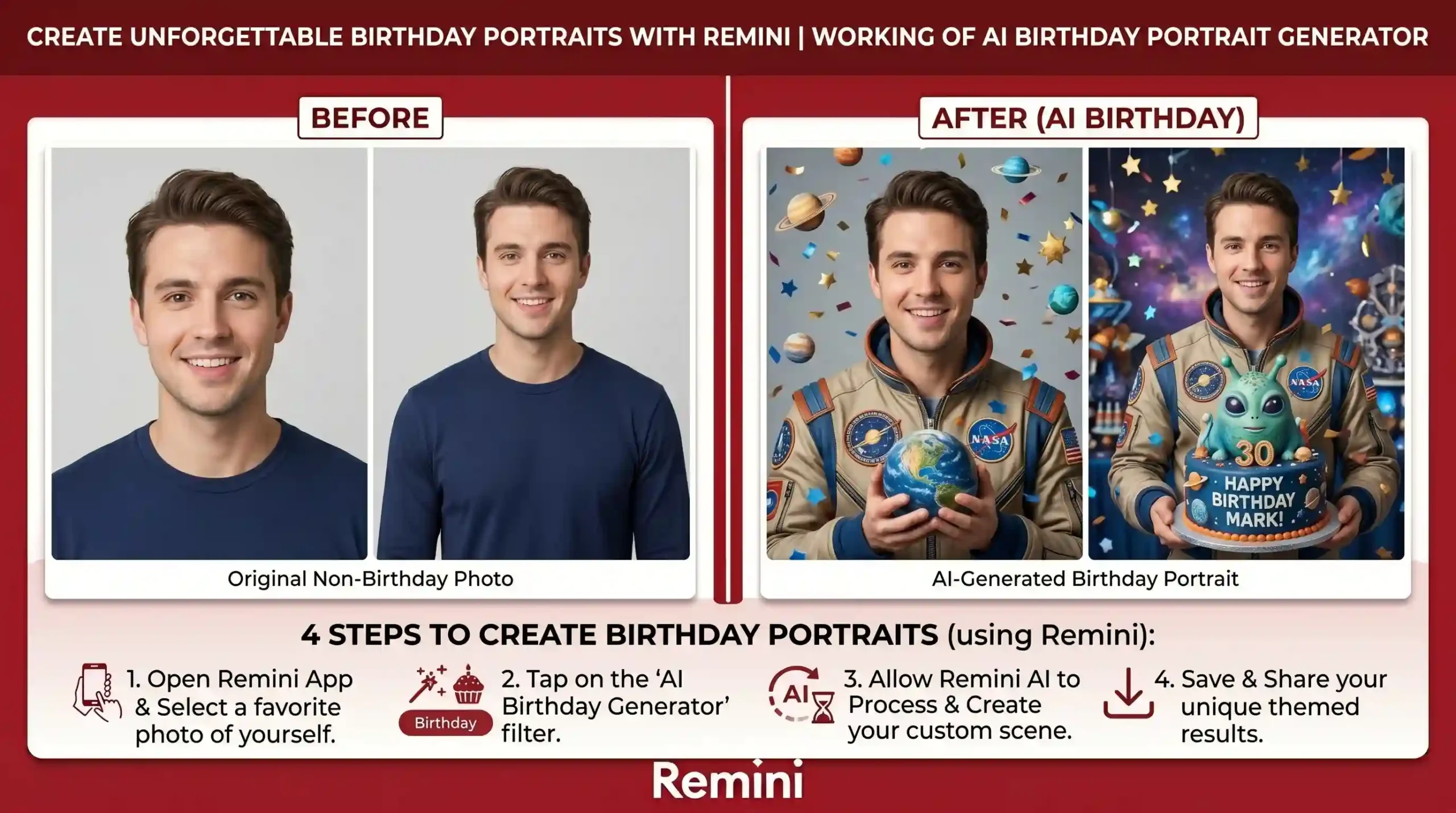 Remini Ai Birthday Filter