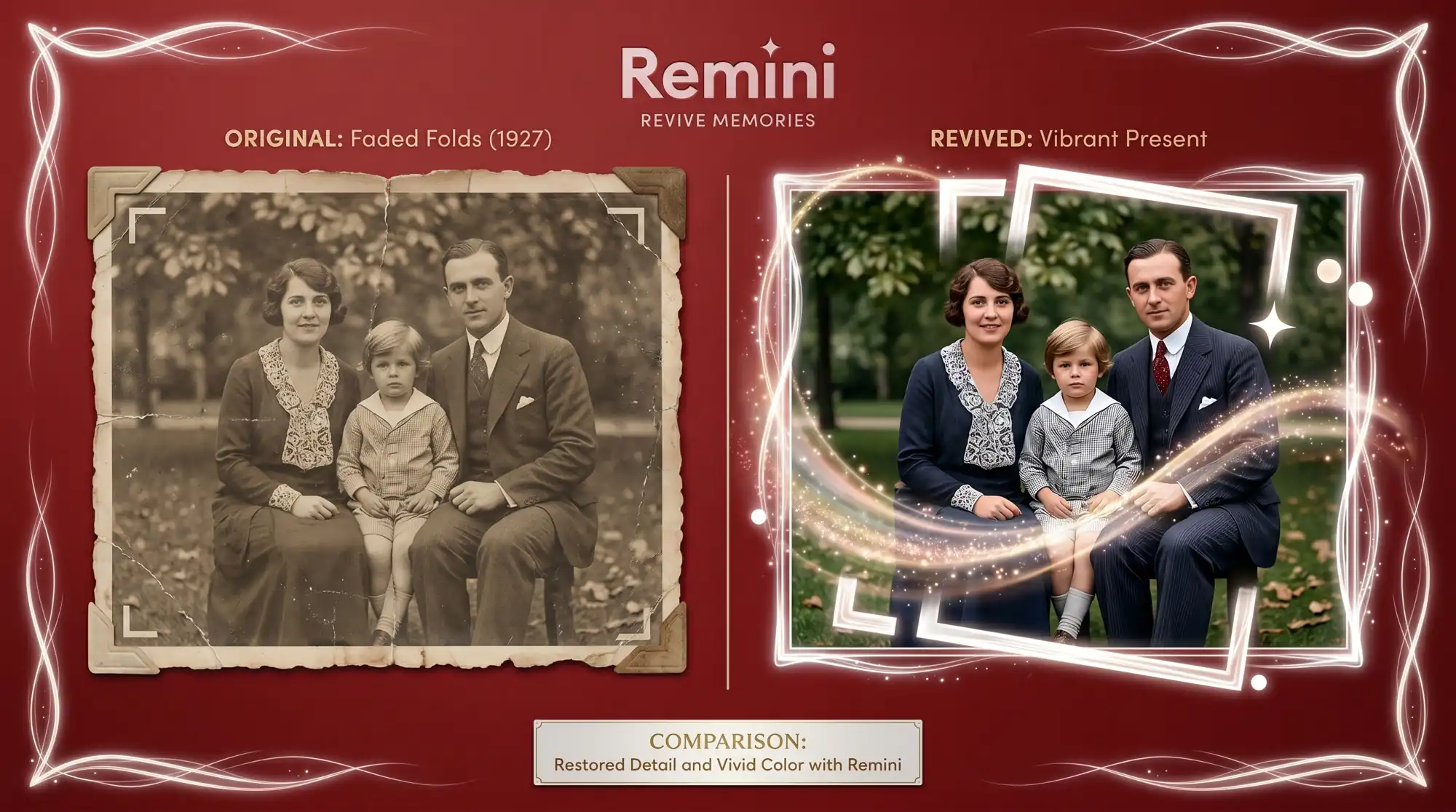 Remini helps in reviving old memories by using its Ai edge technology.